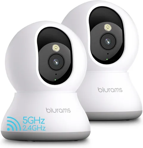 5G Cameras for Home Security, 360 Degrees PTZ Indoor Camera, 2K Dual-Band WiFi6