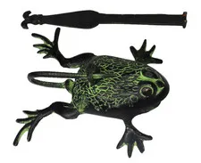 Frog Shape Trick Lock Antique Vintage Style Handmade Brass Padlock & Unique Key