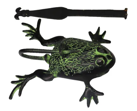 Frog Shape Trick Lock Antique Vintage Style Handmade Brass Padlock & Unique Key