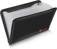Fireproof Document Bag Fire & Water Resistant File Folder A4 Size 12 Pockets Fir
