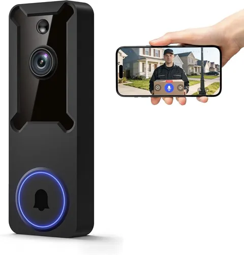 Wireless Video Doorbell Camera, 1080P with AI Human Motion Detection, Battery
