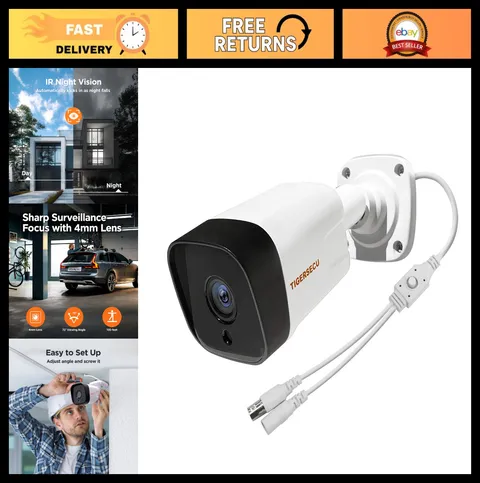 5MP Long Range Metal Security Camera for TVI CVI AHD CVBS DVRs - Night Vision, W