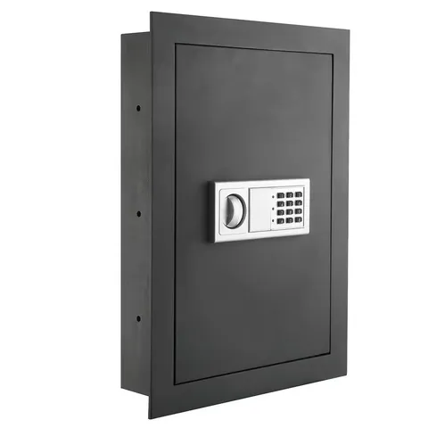 0.58 Cu. Ft. Digital Wall Safe - Electronic Lockbox with Keypad, 2 Manual Overri