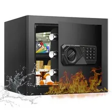 1.8 Cub Small Fireproof Safes for Home, Digital Security Home Safes Fireproof...