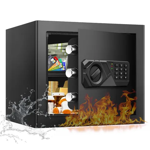 1.8 Cub Small Fireproof Safes for Home, Digital Security Home Safes Fireproof...