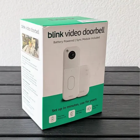 New Blink Video Doorbell System with Head-to-Toe HD View Two-Year Battery Life