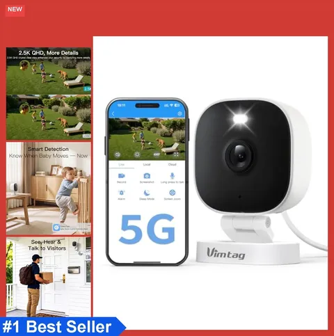 Security Camera 2.5K 4MP IP66 Outdoor Indoor WiFi 2-Way Audio Color Night