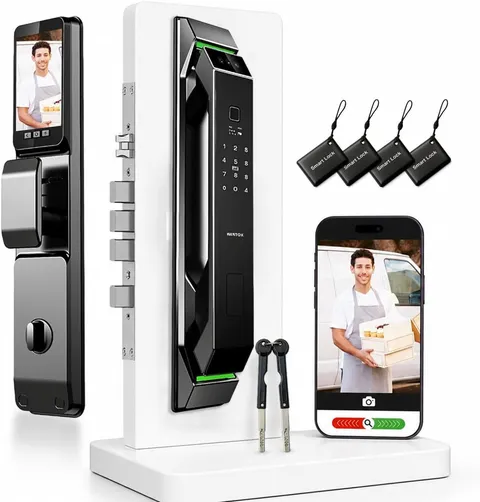 3D Face Recognition Smart Door Lock with HD Camera, Video Doorbell & Intercom –