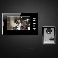 7" Video Door Phone Intercom System with One Button Unlock for Home Security