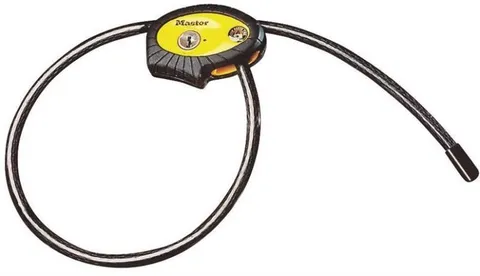 NEW MASTER LOCK 8413XDPF 3/8" X 6' PYTHON COATED STEEL KEYED CABLE LOCK 9780362