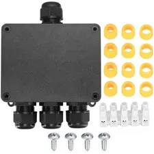 Electrical Junction Box, Waterproof IP68 4-Way 4.5" x 4.56" x 2" -1Pcs 