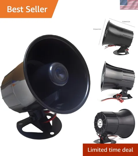 Wired Alarm Siren Horn 15W DC 6 to 12V Security Siren with Bracket for Home S...