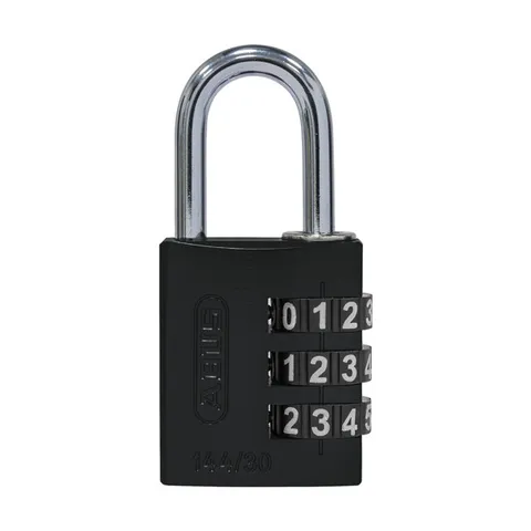 ABUS Padlock 30mm - Resettable Combination Padlocks-BLACK-Free Post-14430BLK