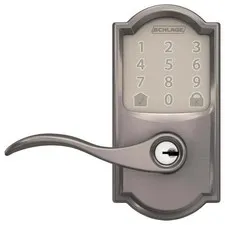Schlage Encode Satin Nickel Metal Wi-Fi Deadbolt With Accent Lever