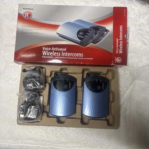 Radio Shack 43-124 Wireless  Voice Activated Intercom With Power Cord Never Used