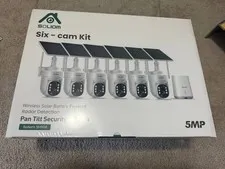 NEW SOLIOM 6 pack 5MP Security Cameras Wireless Outdoor, No Subscription & Solar
