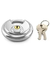  Disc Locks, 1 Pack Heavy Duty Steel Keyed Padlock Disc Storage Locks for 