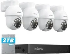ieGeek 5MP PoE Security Camera System, Outdoor/Home PoE Cameras with 8CH NVR