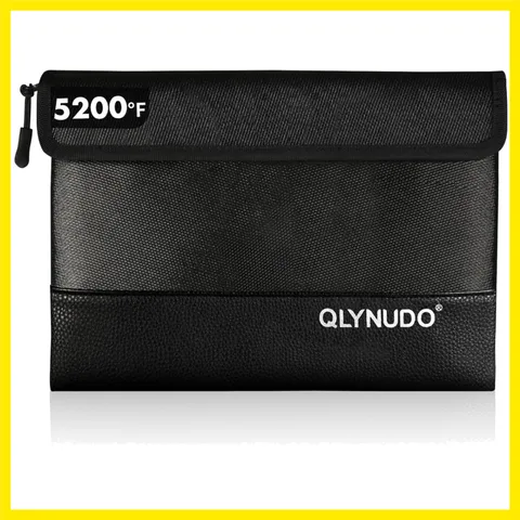 Small Fireproof Money Bag for Cash Storage with Zipper | Document pouch, Fits...