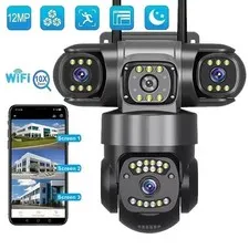 Electric Powered Wireless WiFi Outdoor Pan/Tilt Home Security Camera System