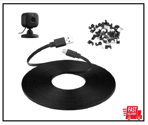 30 Ft USB-C Power Cord Extension for Blink Mini 2 and Blink Outdoor 4 Camera