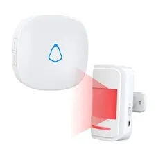 Motion Sensor Door Chime,  Wireless Motion Detector Alarm Indoor for White