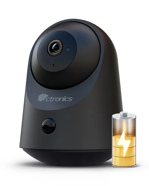 2K 100% Wireless Battery Indoor Security Camera, 20m Infrared Night Vision, A...
