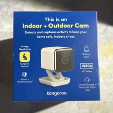 Kangaroo Indoor + Outdoor Cam 1080p Wired Wi-Fi Siren Night Vision 2-Way