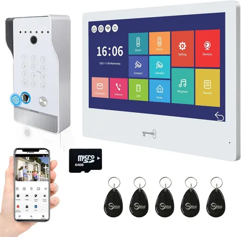 1080P Wired Video Door Phone: 10" Touch Screen for Apartment Intercom System