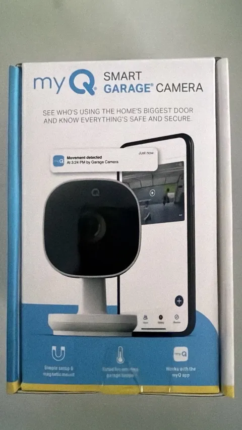 myQ Smart Garage Security Camera Full HD 1080p Indoor Wi-Fi White USB Powered