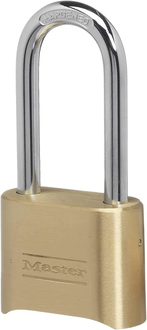 Combination Padlock Outdoor Brass Long Shackle Lock 175DLH | Resettable 4-digit