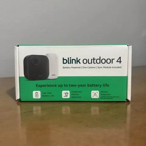 Blink Outdoor 4 1-Cam Kit Wireless Wi-Fi 1080p Black Battery, Motion Audio
