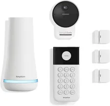 6 Piece Wireless Home Security System with Outdoor Camera - Optional 24/7 Profes
