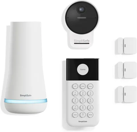 6 Piece Wireless Home Security System with Outdoor Camera - Optional 24/7 Profes
