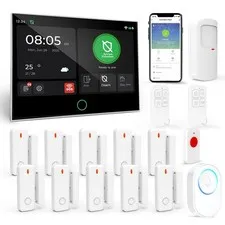 Home Security System, Alarm System for Home Security, 16-Pcs Kit WiFi/GSM SMS