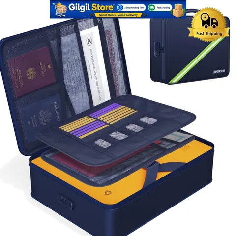 Secure 16.1" Fireproof Box for Documents - 3-Digit Lock & Waterproof Design