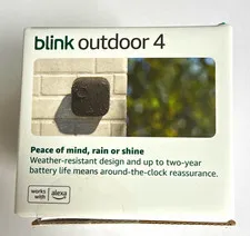Blink Outdoor 4 Wireless Wi-Fi 1080p Battery Outdoor Camera, Motion/Person, 1