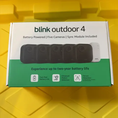 Blink Outdoor 4 (4th Gen) 5-Camera Security System w/ Sync Module Brand New