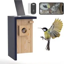 Birdhouse Camera Solar Powered 1080P/2K HD Smart Nest Box, 2.4G WiFi Live View