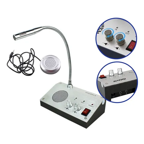 Dual-Way Talk Through Window Counter Intercom Speaker System