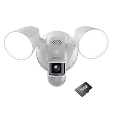 4K Floodlight Security Camera,Security Camera Outdoor with a 32GB Micro SD Ca...