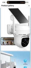 Solar Wireless PTZ Outdoor Security Camera 2K IP65 WiFi, Motion, Alexa/Google