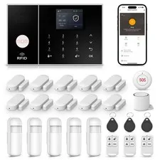 LWOHSI PG108 Alarm System for Home Security,WiFi+GSM 4G DIY Alarm