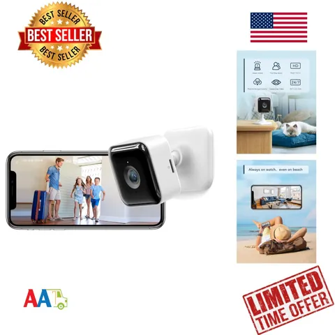 2K Indoor Security Camera 1440p Night Vision Motion Alert 2-Way Audio