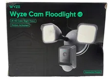 Wyze Wired Outdoor Wi-Fi Floodlight v2 Motion Activated LEDs,  Black