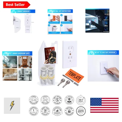 Wall Outlet Hidden Safe: Discreet Storage for Valuables, Easy Install, Key Lock