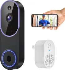 Smart Wireless Video Doorbell Camera with AI Detection, Night Vision, Cloud Stor