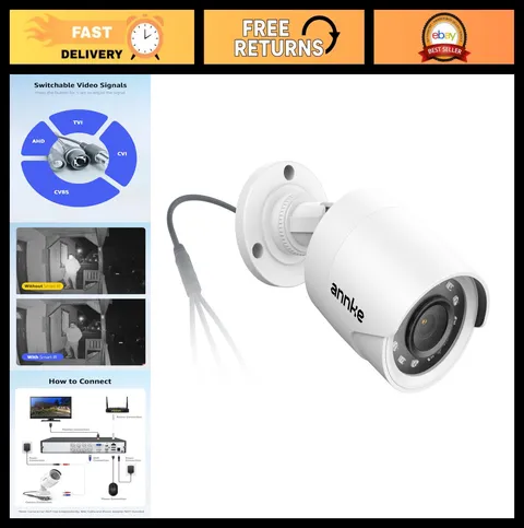 1080P 2MP 4-in-1 Outdoor CCTV Security Camera - Analog Add-on, Weatherproof