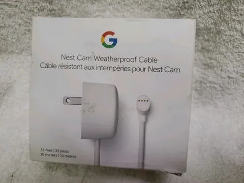 Google Weatherproof 33 ft Cable for Nest Cam (Battery) Only-Snow-10m 720p-477