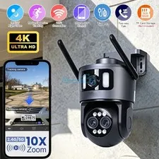 Wireless Smart Camera 10X Zoom 5G WiFi IP Security Camera System Outdoor Home